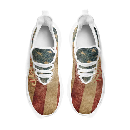 Top view of the TRUMP Shoes with the Old Glory American flag.