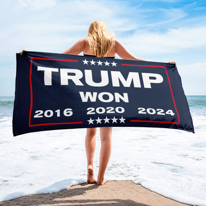 TRUMP WON Beach Towel