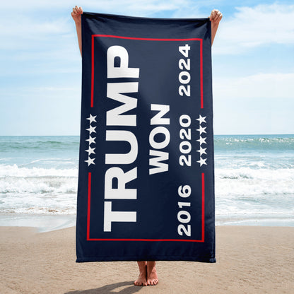 TRUMP WON Beach Towel