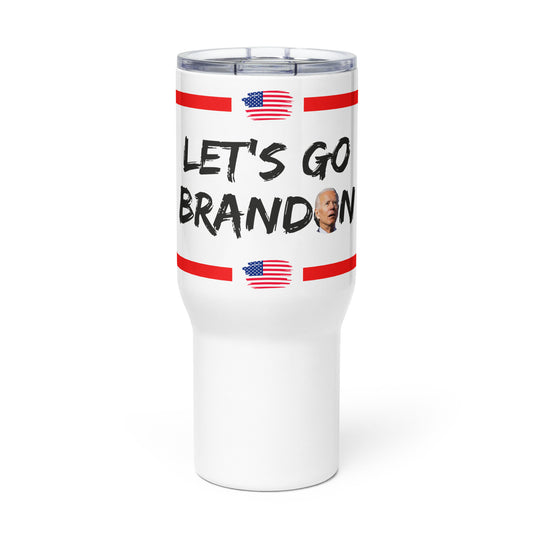 Let's Go Brandon Travel Mug with a handle